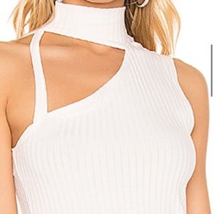 LNA white tank top size small